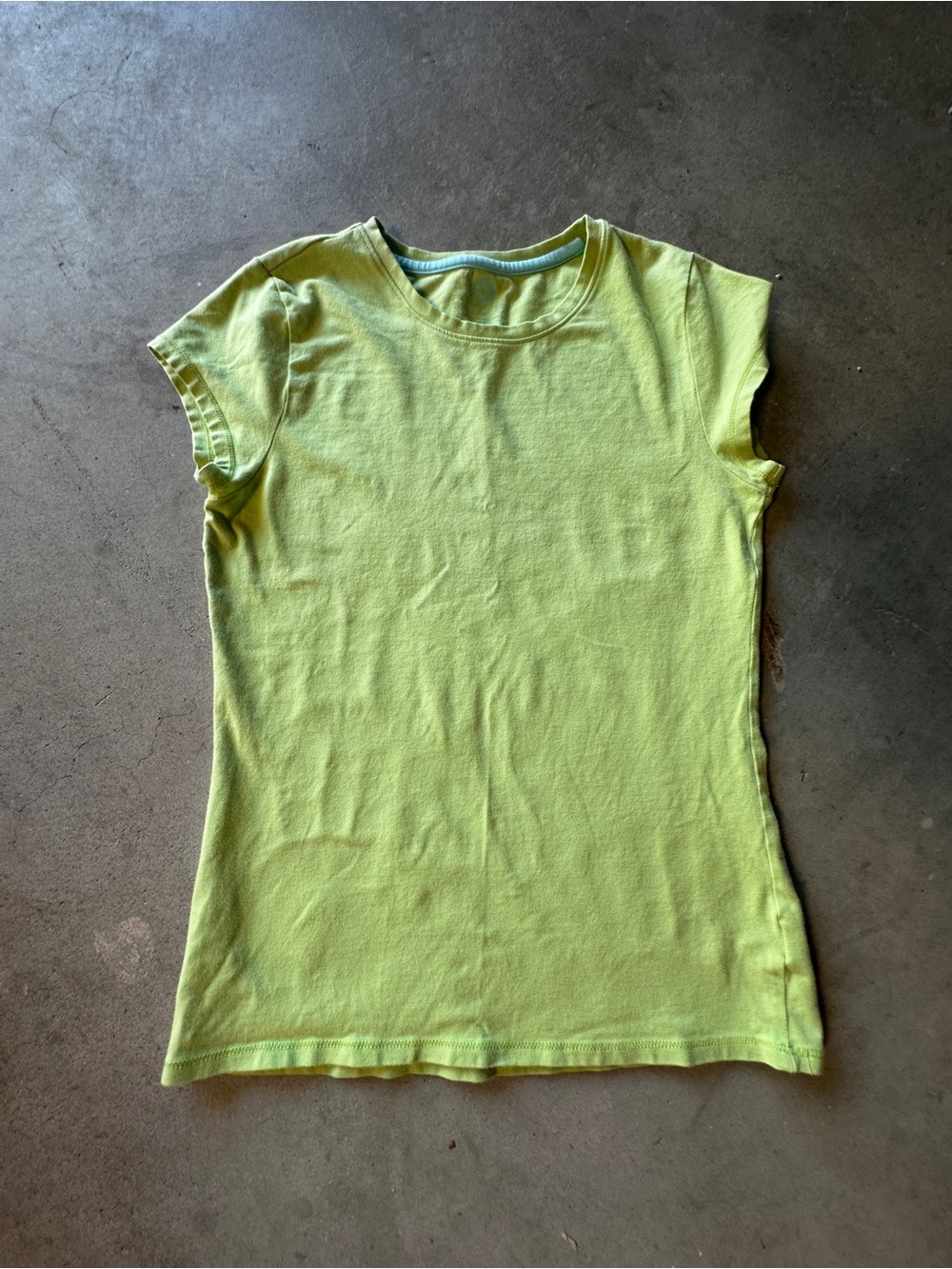 Short Sleeve Crewneck Tee in Lime Green